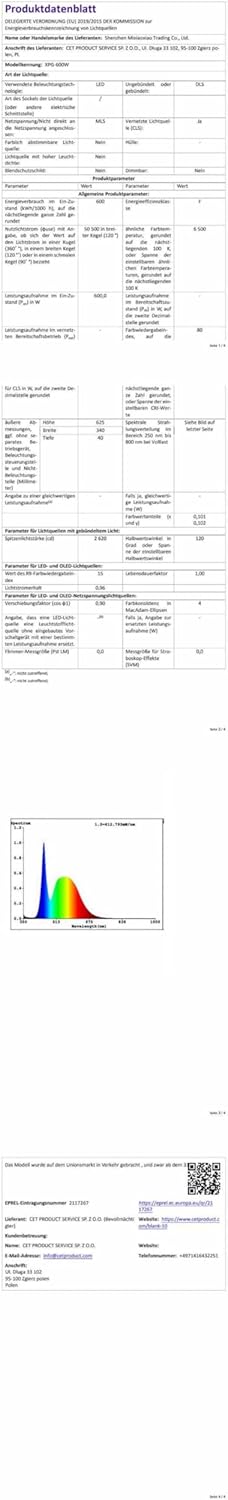 Blivrig Faro LED da Esterno 600W 6000K - immagine 8