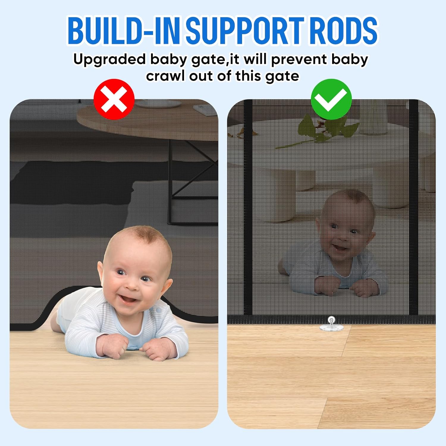 Cancelletto Estensibile per Cani e Bambini 0-300 cm, Nero - immagine 2