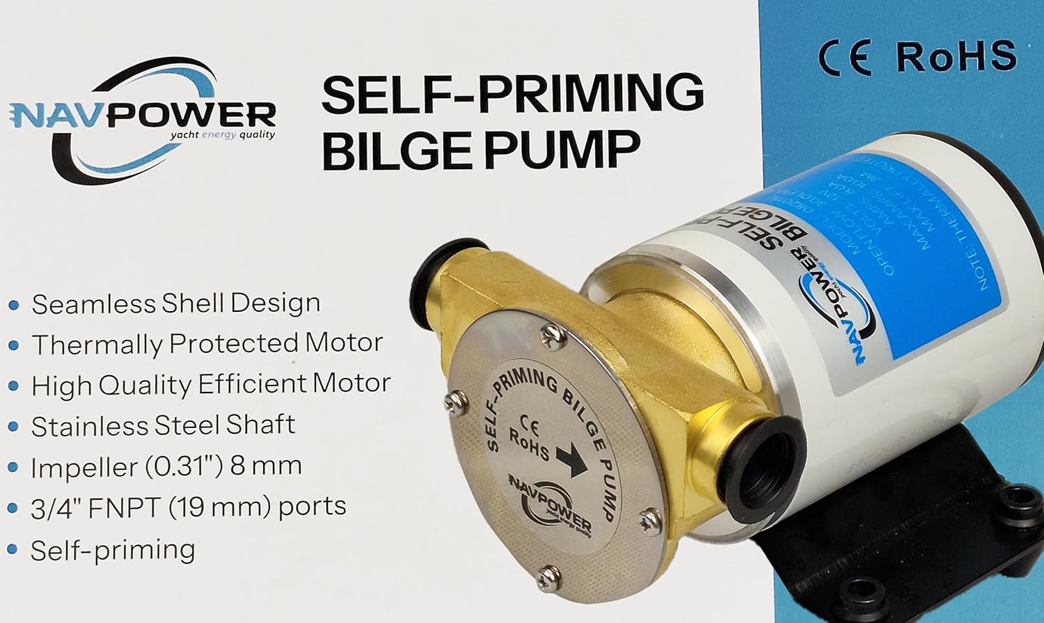 Pompa Autoadescante 12V NAVPOWER 33L/min - immagine 5