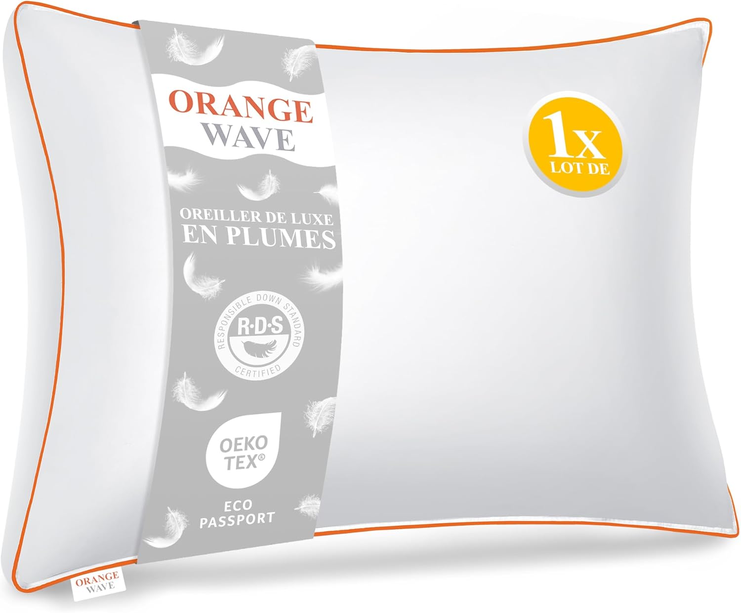 Orange Wave Cuscino Piuma 50x70 cm 1200g