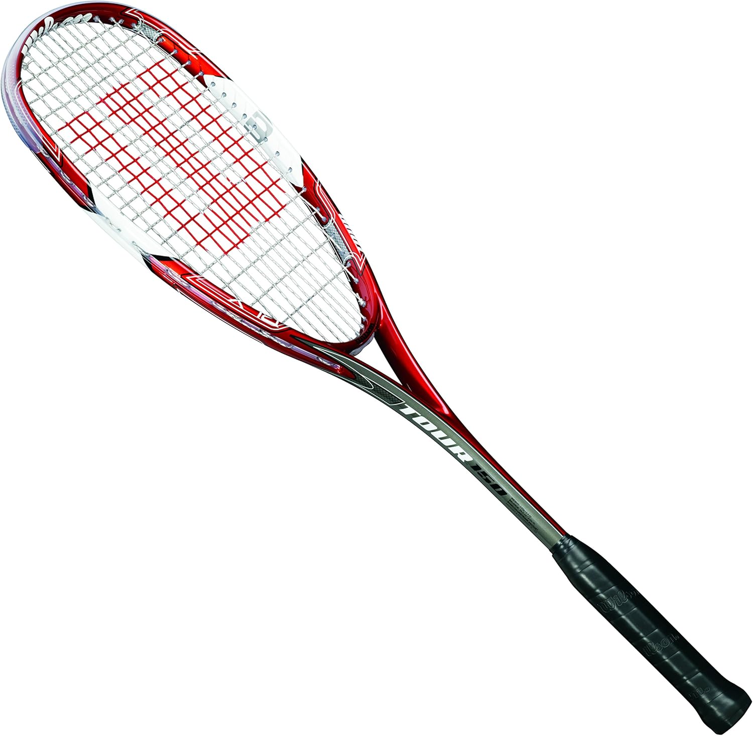 Wilson Racchetta da Squash Tour 150, Rosso/Bianco - immagine 2