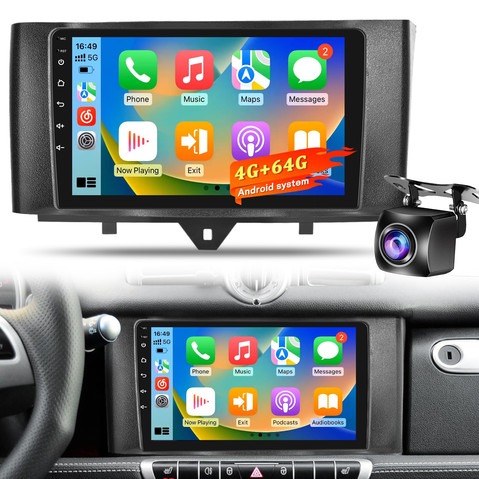 Autoradio Android 4+64G per Mercedes Smart Fortwo