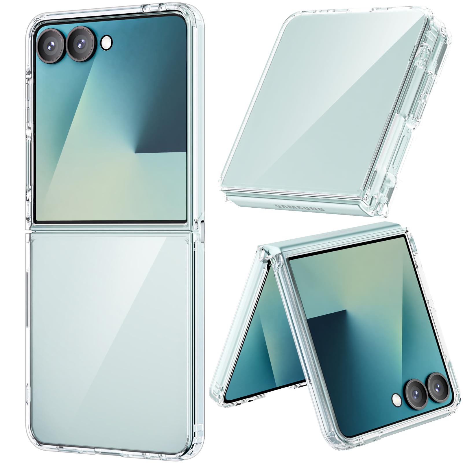 Ornarto Cover Trasparente per Samsung Galaxy Z Flip 7