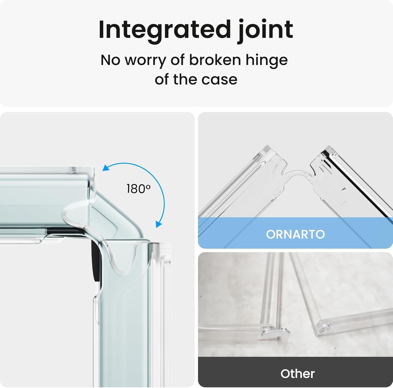 Ornarto Cover Trasparente per Samsung Galaxy Z Flip 7 - immagine 3