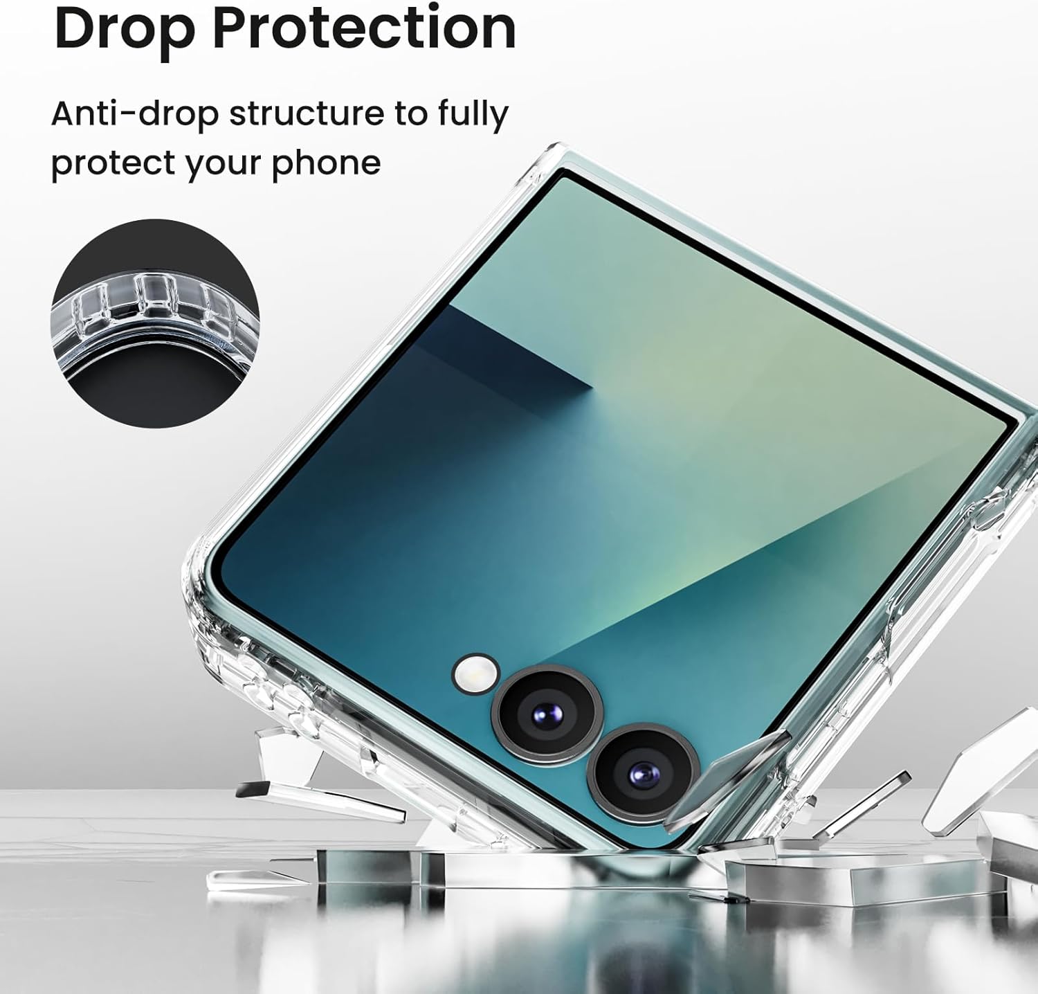 Ornarto Cover Trasparente per Samsung Galaxy Z Flip 7 - immagine 5