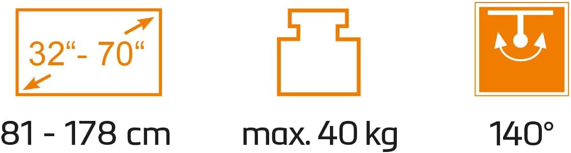 my wall HP123L - Supporto TV Regolabile 32"-70" - immagine 5