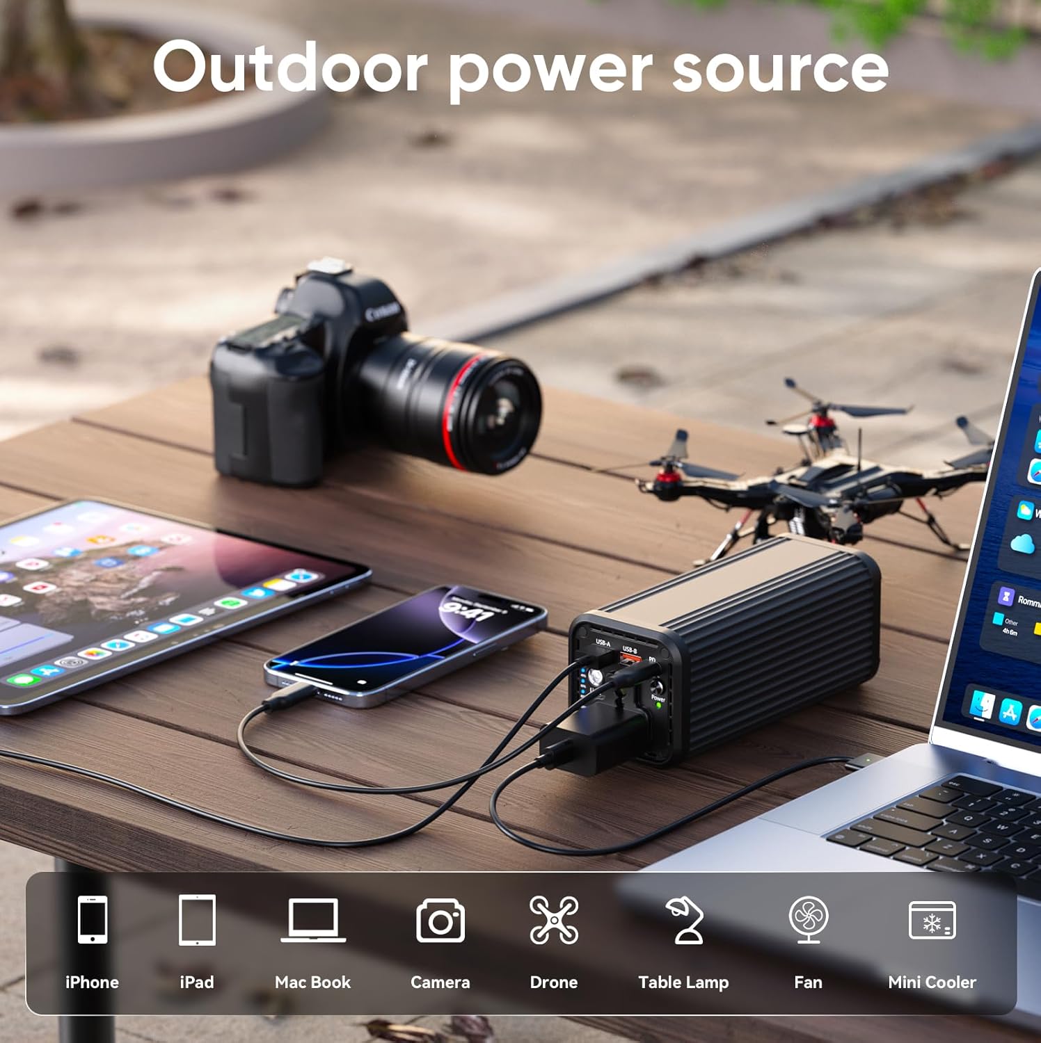 Powerstation N22 - Batteria Esterna 27000 mAh con AC 100W - immagine 3