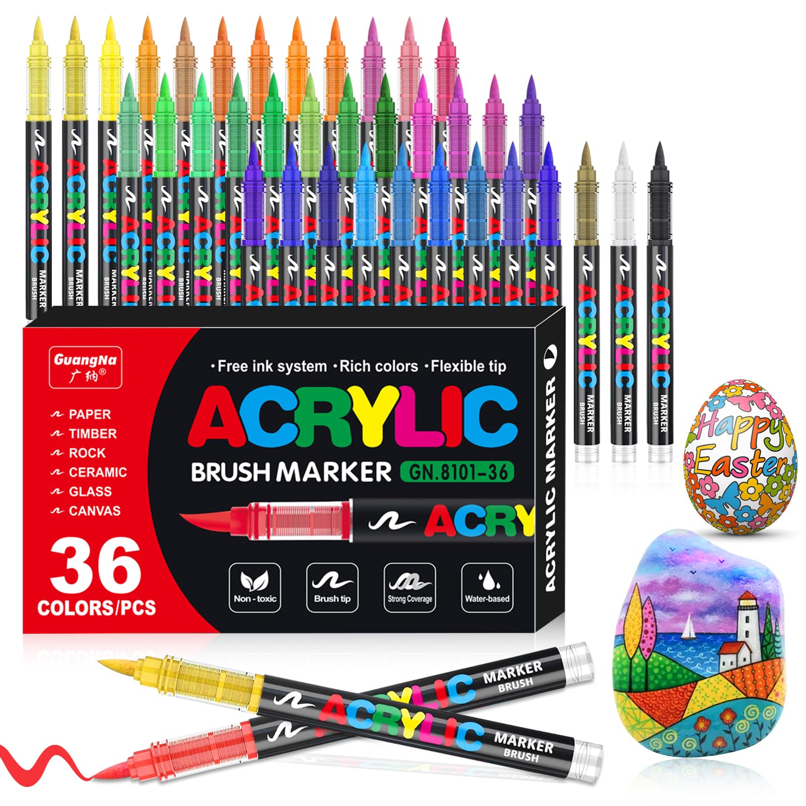 Vakki Pennarelli Acrilici - Set 36 Colori