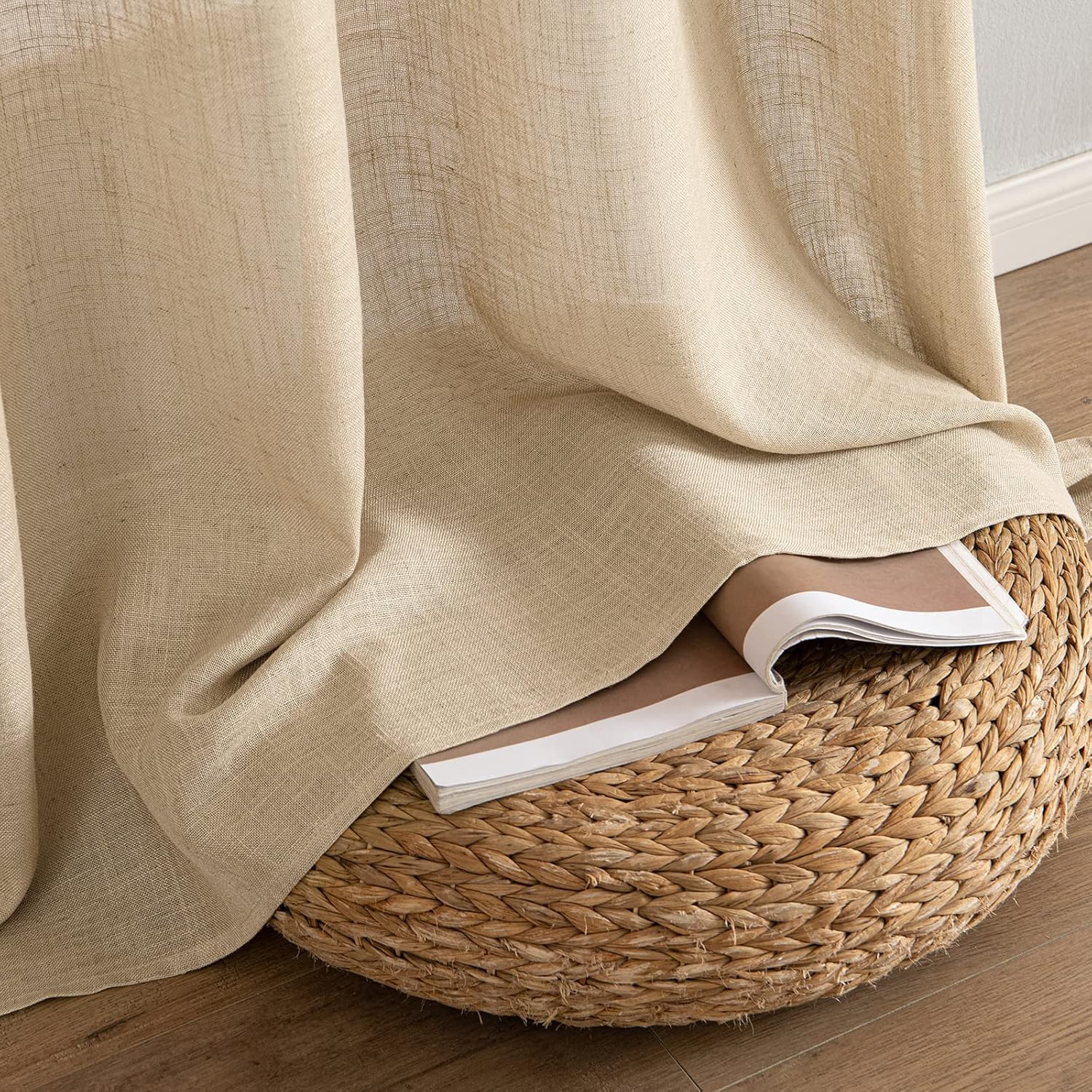 Miulee Tende Finestre Lino con Occhielli 2 Pezzi - immagine 4