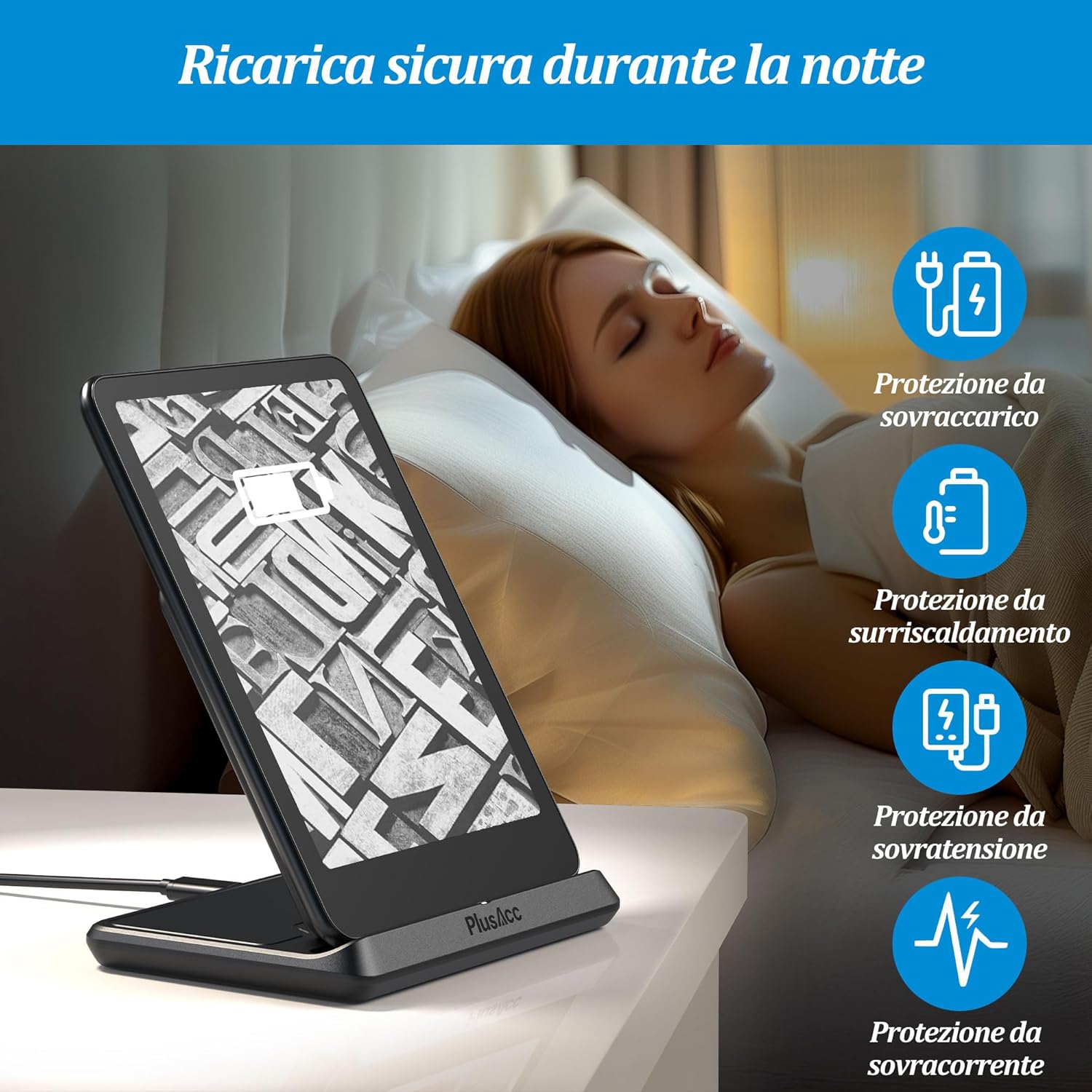 Plusacc Ricarica Wireless per Kindle Paperwhite Signature - immagine 6
