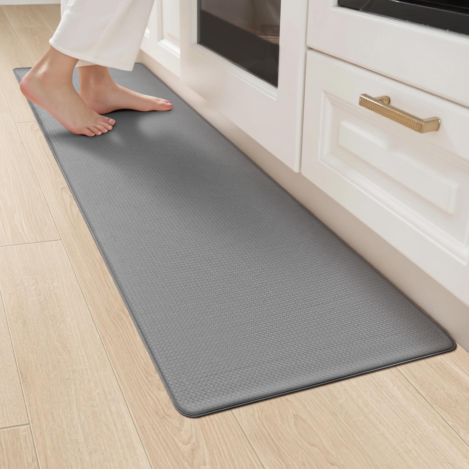 Lekeepgo Tappeto Cucina PVC 44x150cm, Grigio