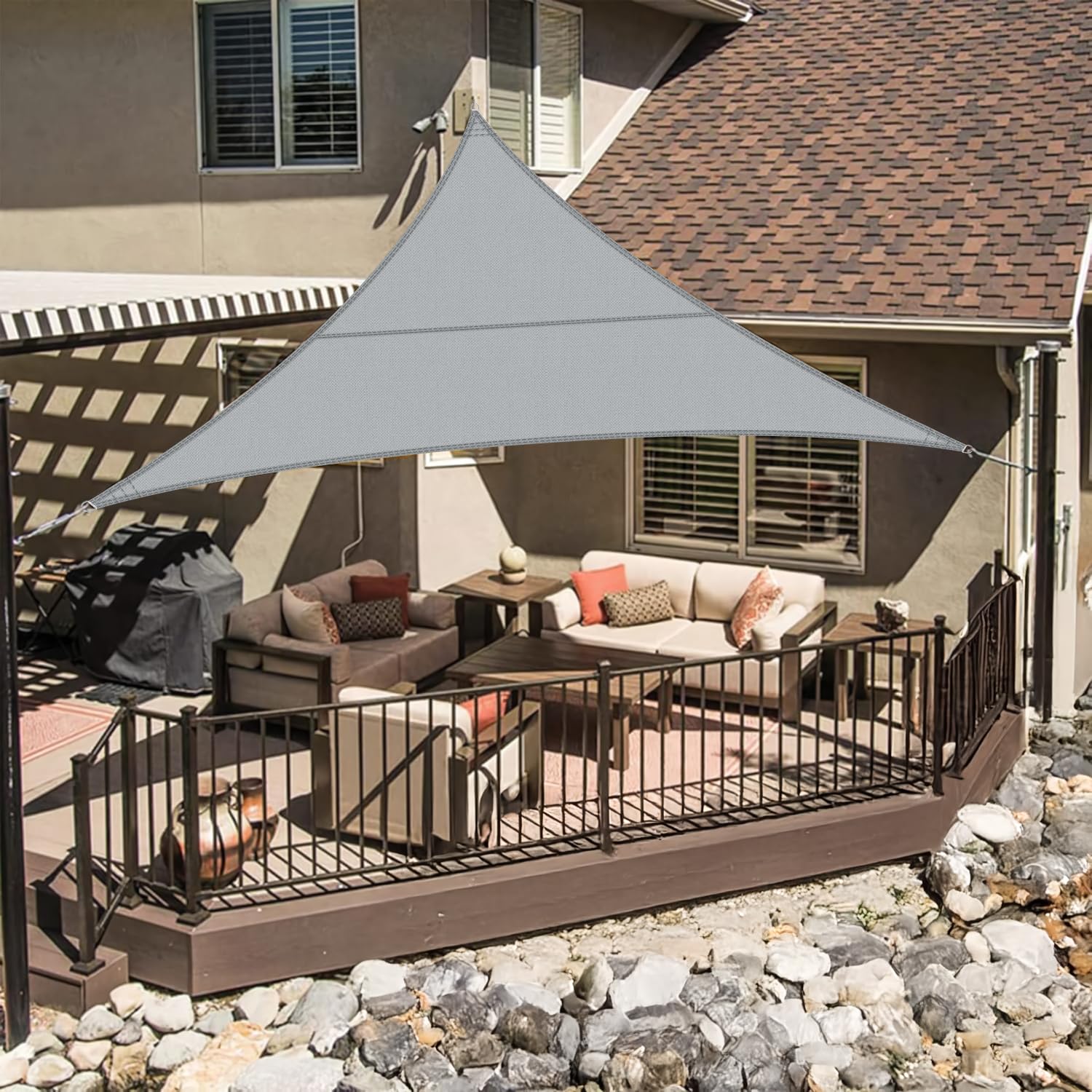 Love Story Vela Ombreggiante Triangolare 4x4x4m, Grigio