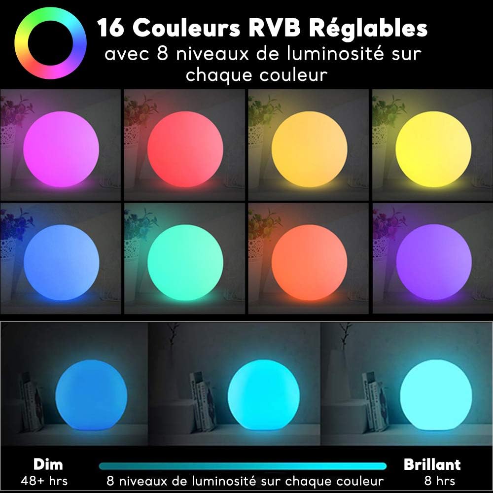 Mr.Go Palla Luminosa LED da Giardino 40 cm, Multicolore - immagine 2