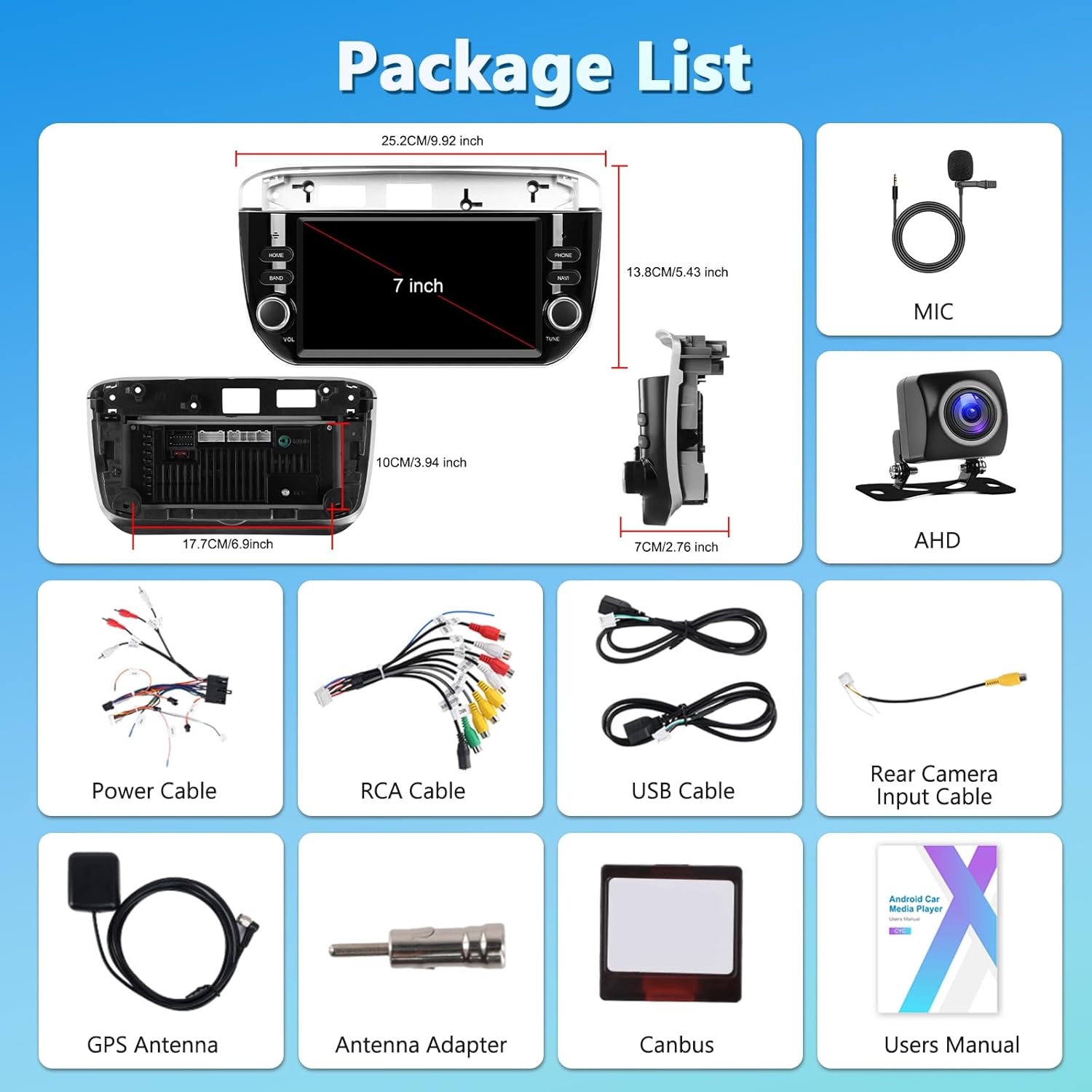 Motorsi Autoradio CarPlay 2G+64G per Fiat Punto (2012-2015) - immagine 8