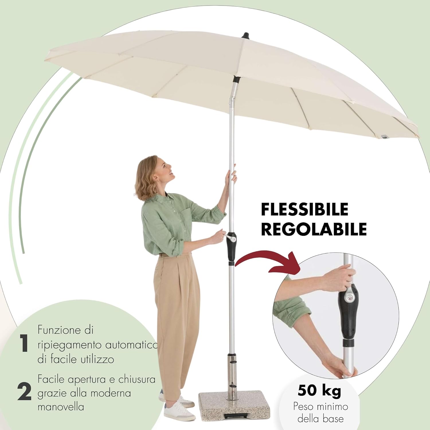 Doppler Ombrellone da Giardino in Alluminio 250cm - immagine 3