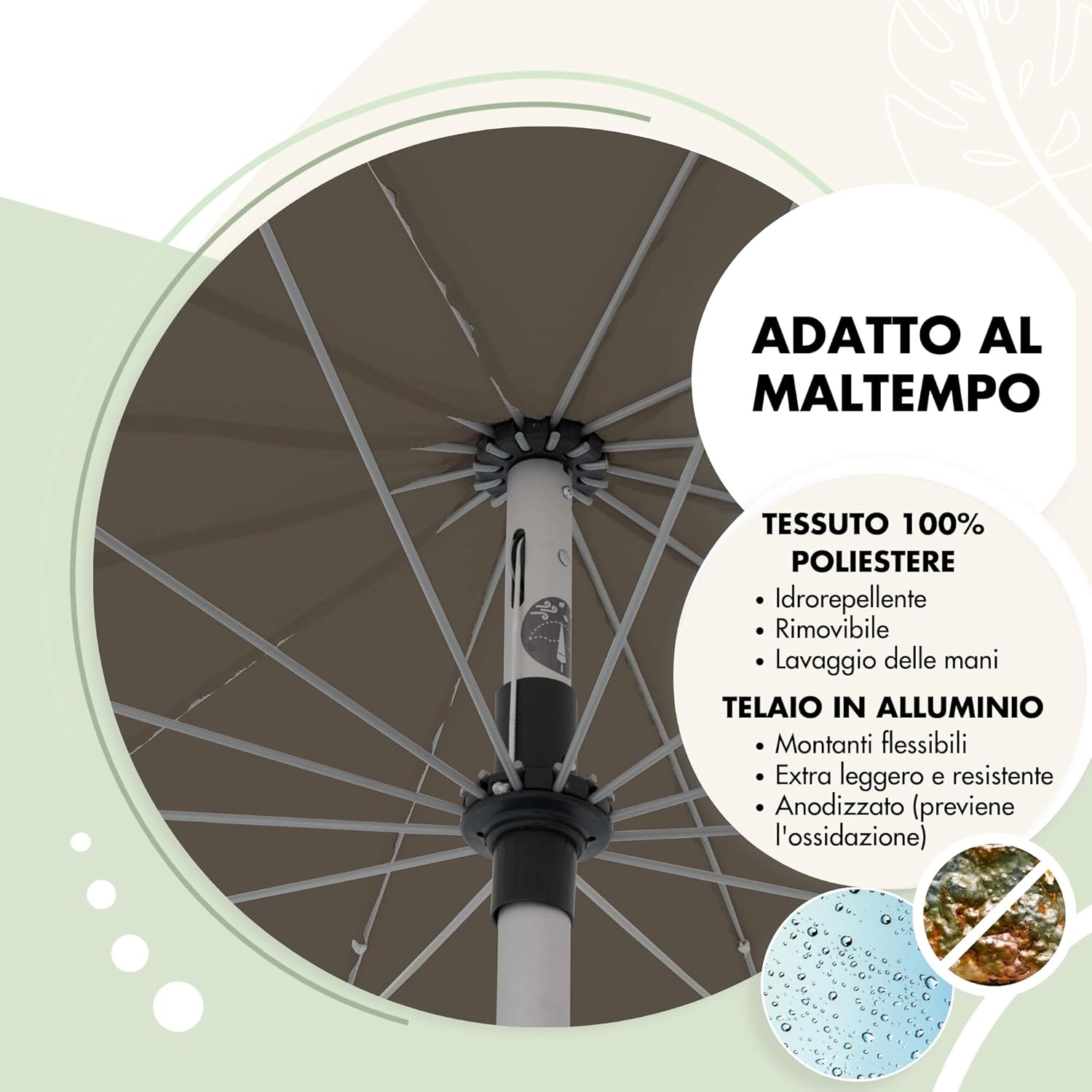 Doppler Ombrellone da Giardino in Alluminio 250cm - immagine 4