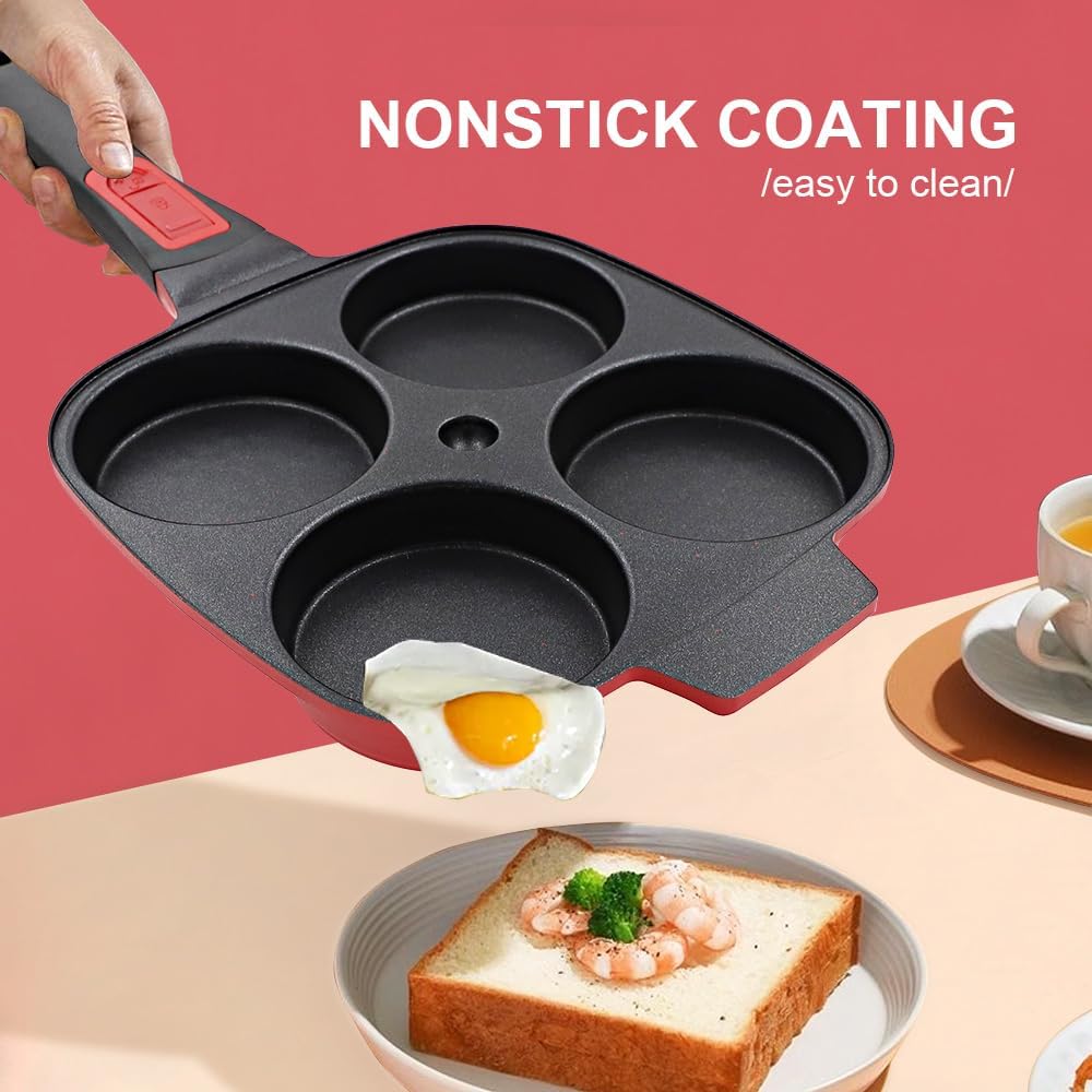 Padella Pancake 4 Fori con Coperchio - immagine 5