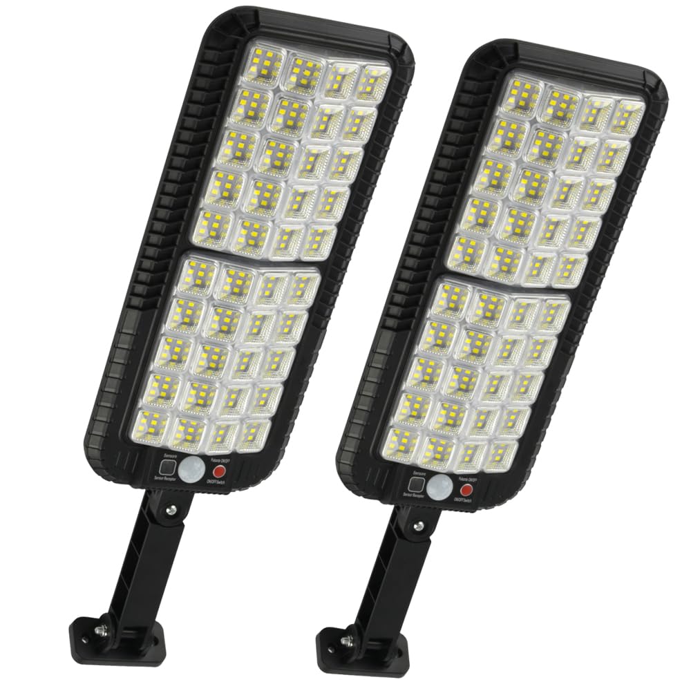 SENDALE Lampione Solare Led Esterno 256 LED, 2 Pezzi