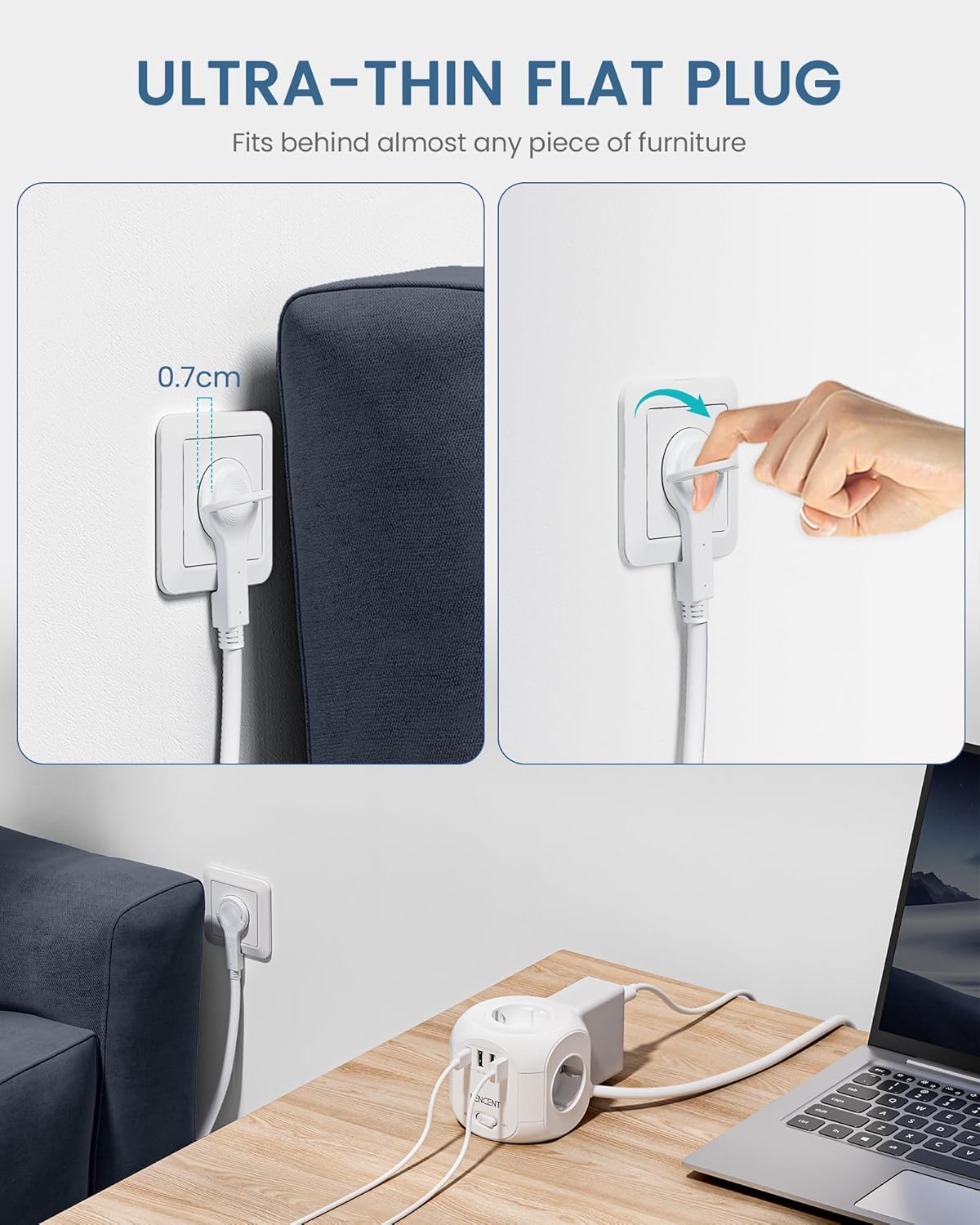 Lencent Multipresa Cubo 8 in 1 da 5M - immagine 3