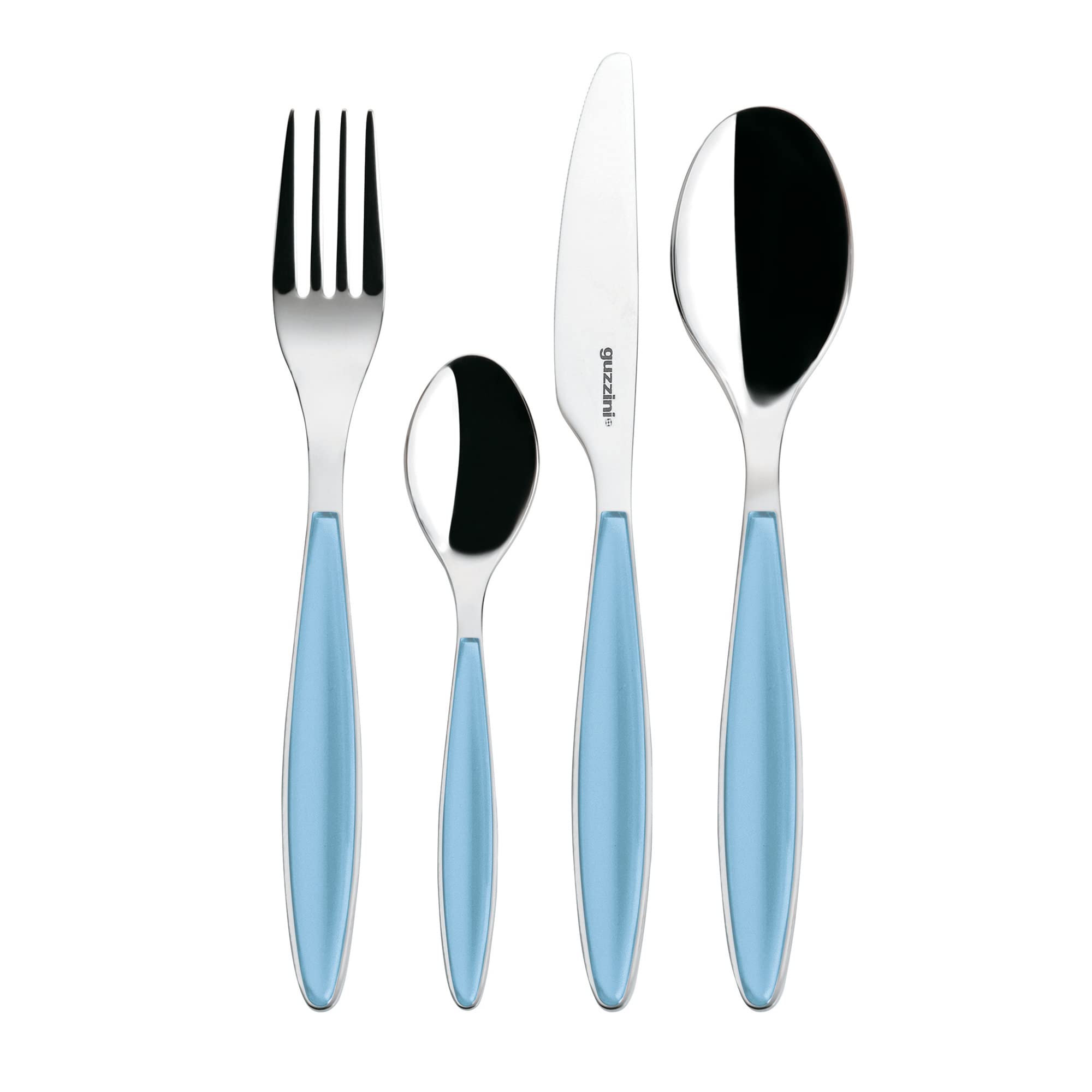 Guzzini Feeling - Set 24 Posate Colorate Azzurro Mare