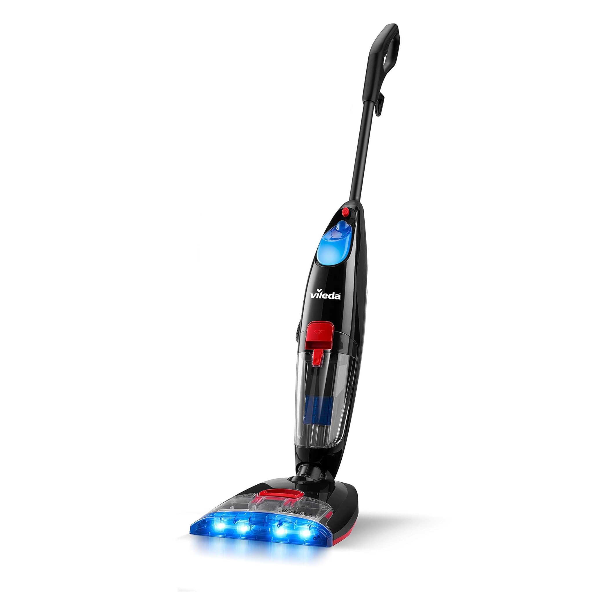 Vileda JetClean - Aspirapolvere e Lavapavimenti 3in1, Nero
