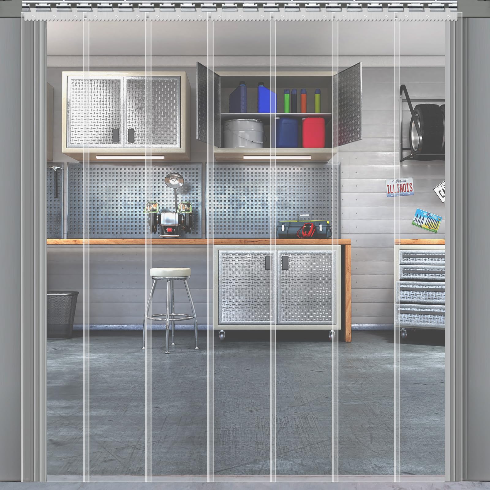 Shanna Porte a Persiana 91x213cm - Tenda a Strisce in PVC