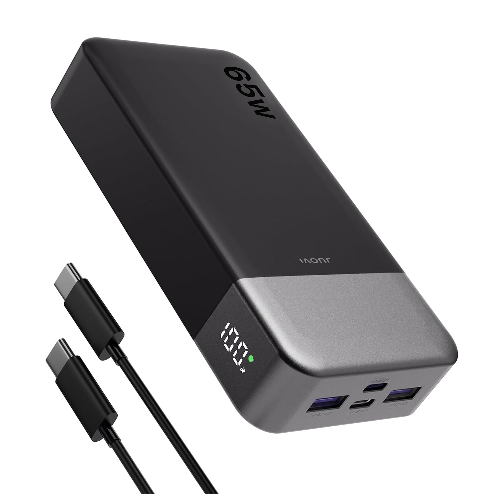 Juovi Laptop Power Bank 20000mAh 65W, Nero