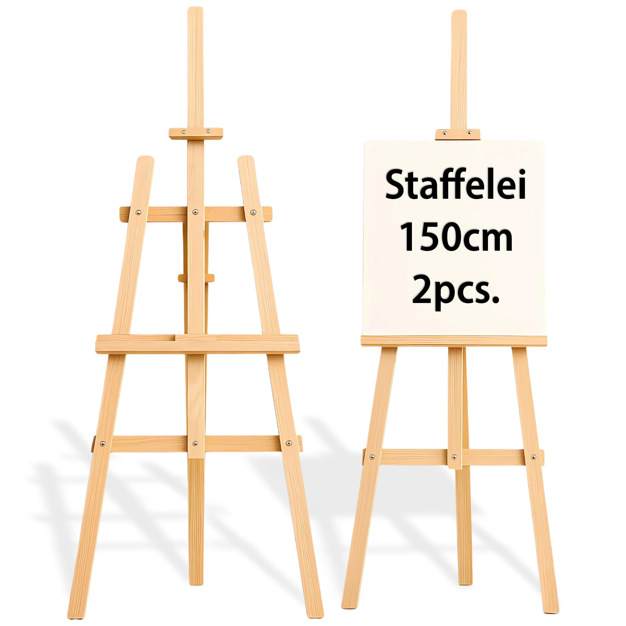 Cavalletto Pittura in Legno 150 cm (2 pezzi)