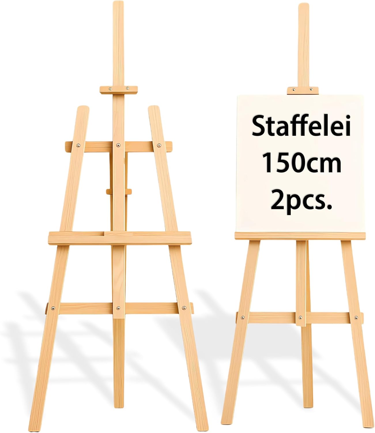 Cavalletto Pittura in Legno 150 cm (2 pezzi) - immagine 1
