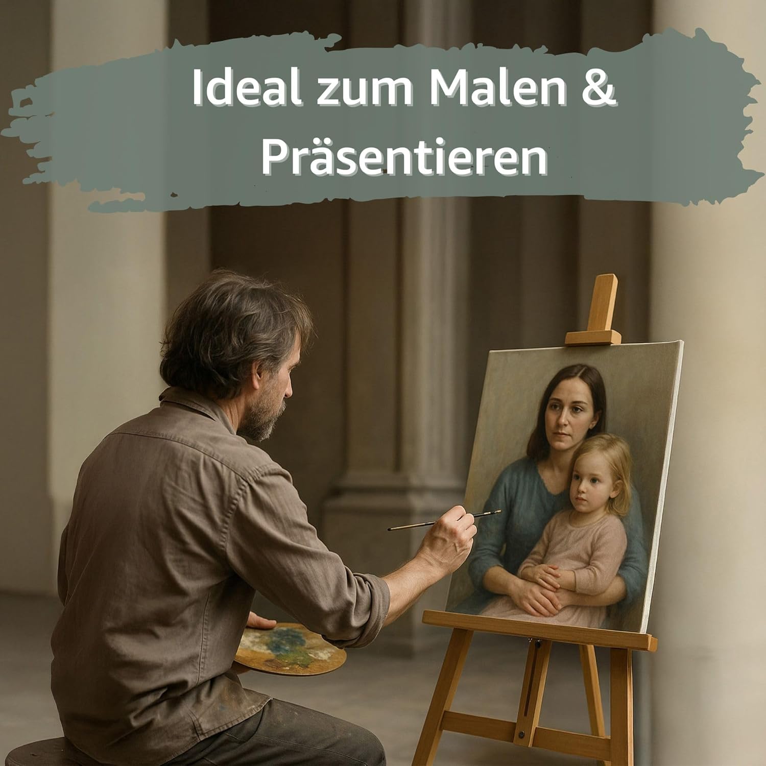 Cavalletto Pittura in Legno 150 cm (2 pezzi) - immagine 4