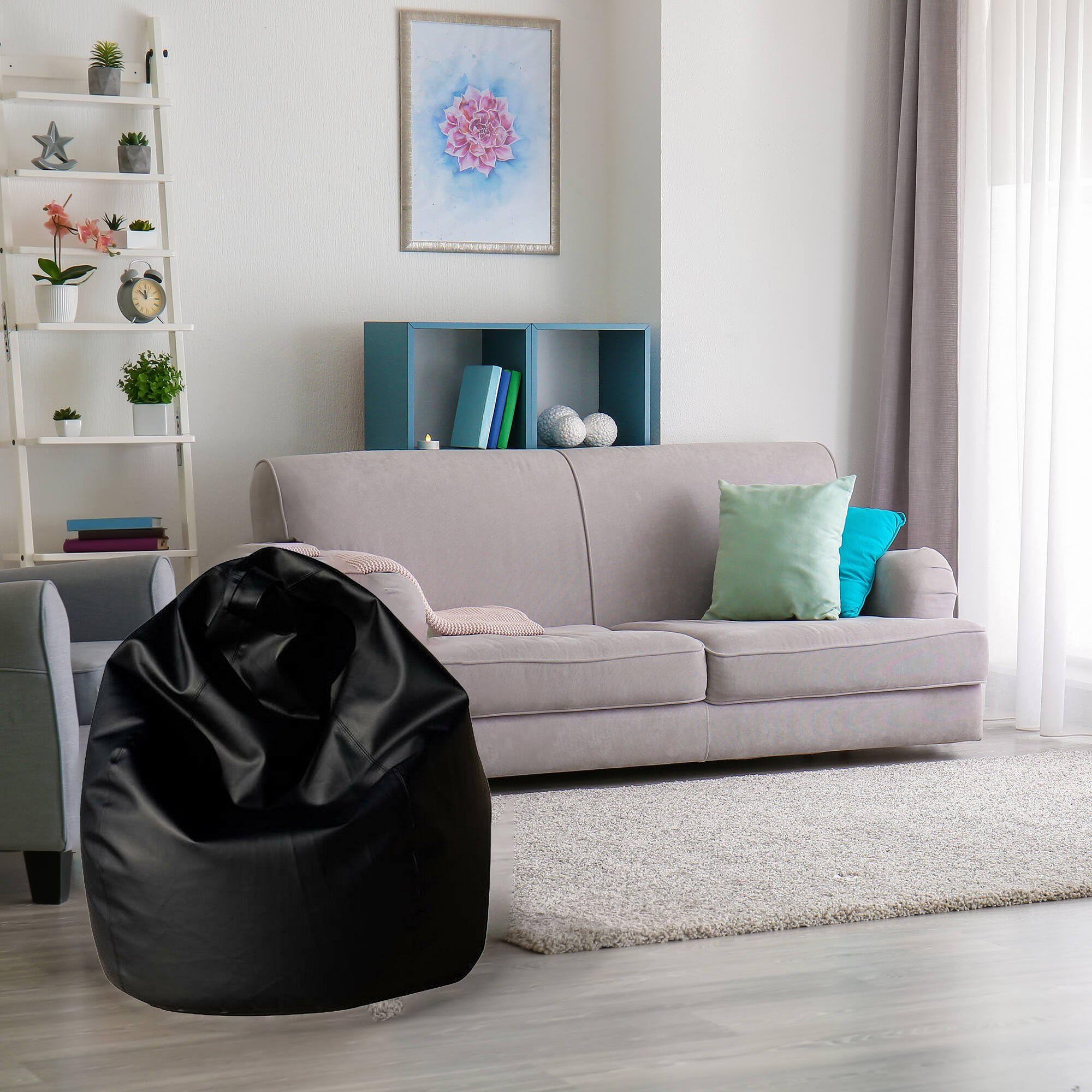 Talamo Italia - Poltrona a Sacco Tinta Unita, Nera