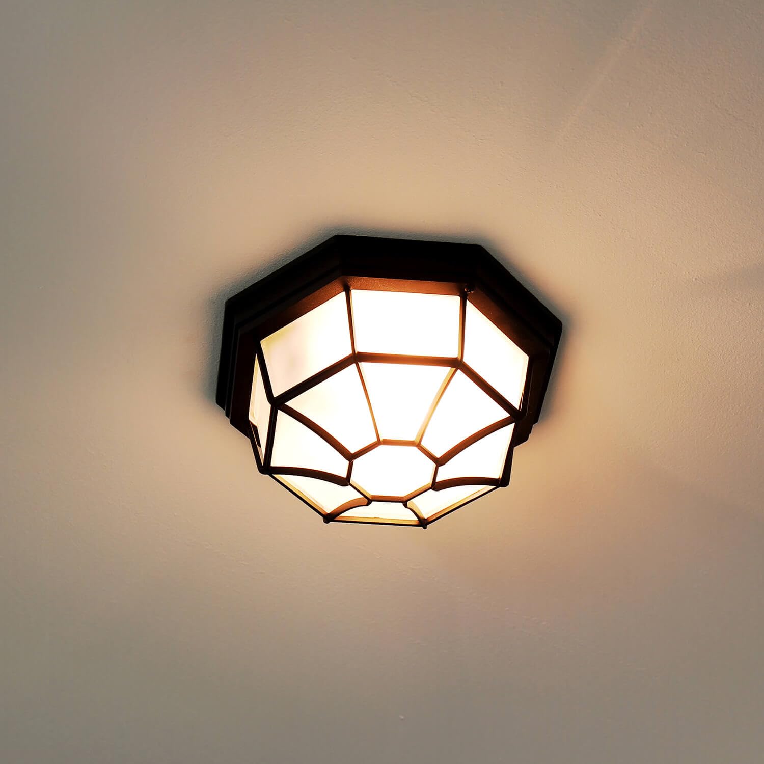 Licht-erlebnisse Lampada da soffitto MILANO Vintage Nera