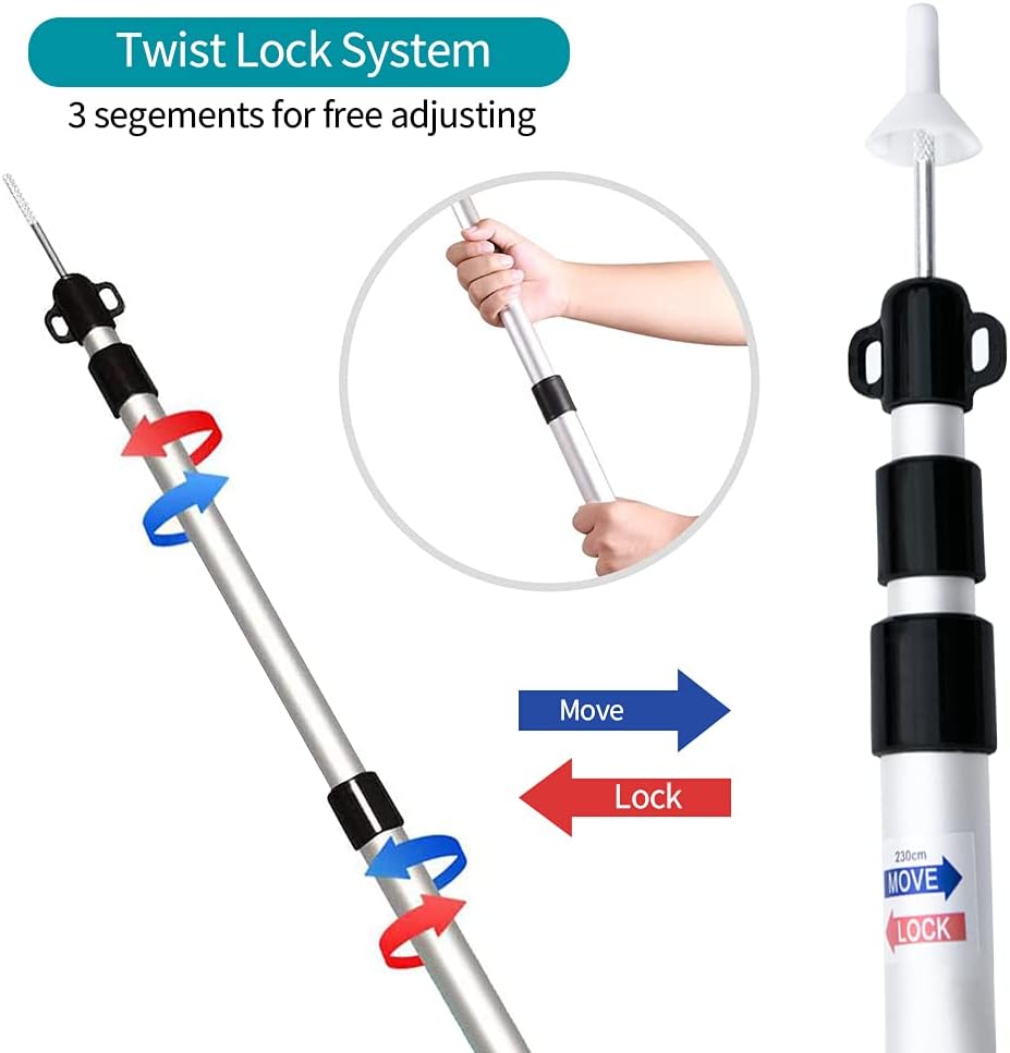 2 Pali Telescopici in Alluminio 2.3m per Tenda - immagine 6