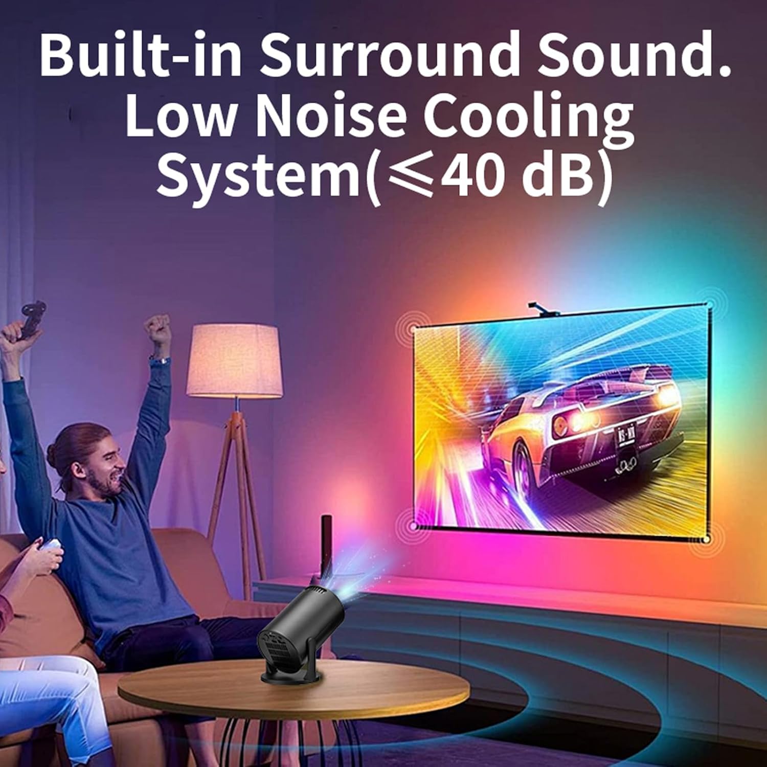 Dpofirs Proiettore Portatile WiFi e Bluetooth 1080p - immagine 3