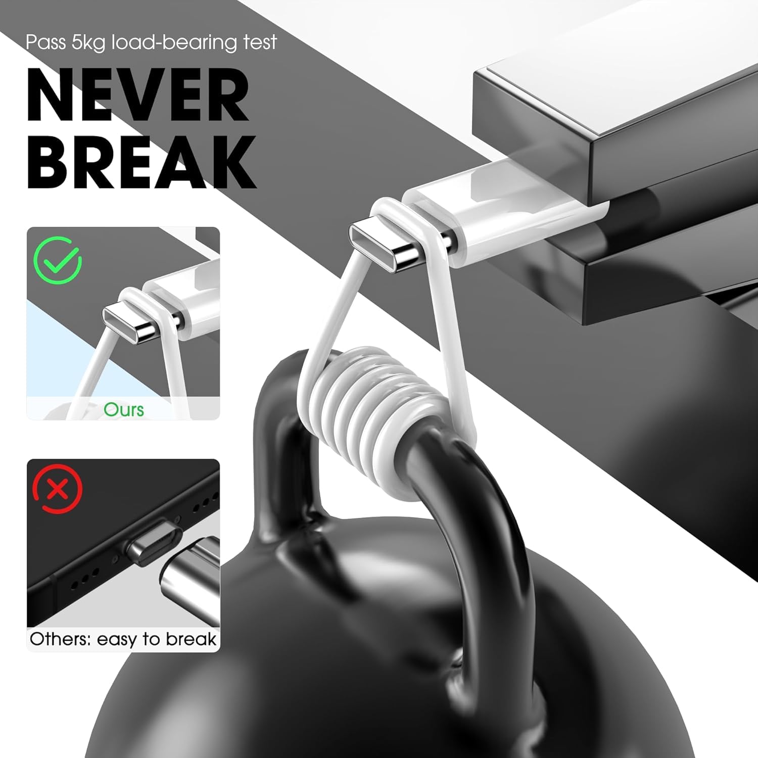 Cavo USB C a USB C 60W [2 Pezzi] - immagine 6