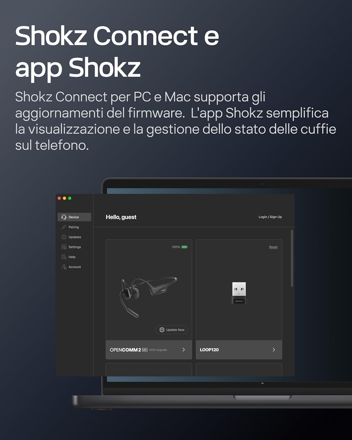 Shokz OpenComm2 UC - Auricolari a conduzione ossea, Nero - immagine 10