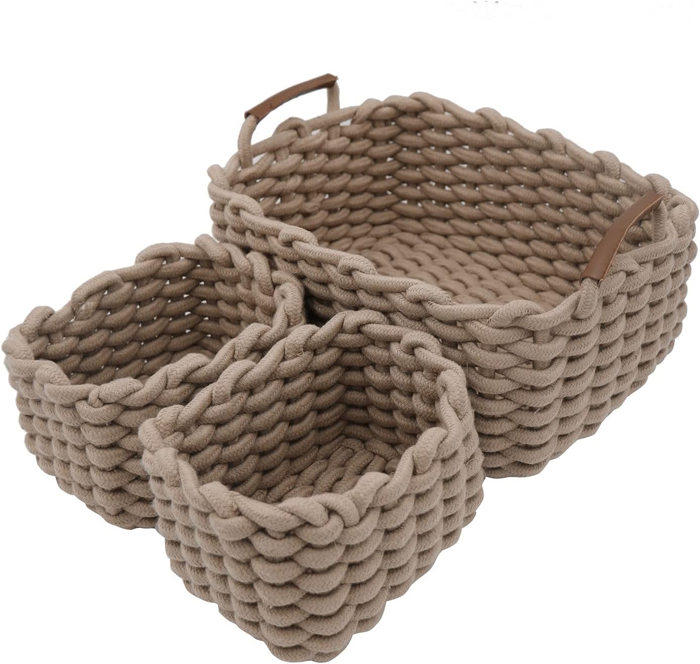 Icegrey Cestini in Corda di Cotone (Set 3), Cachi