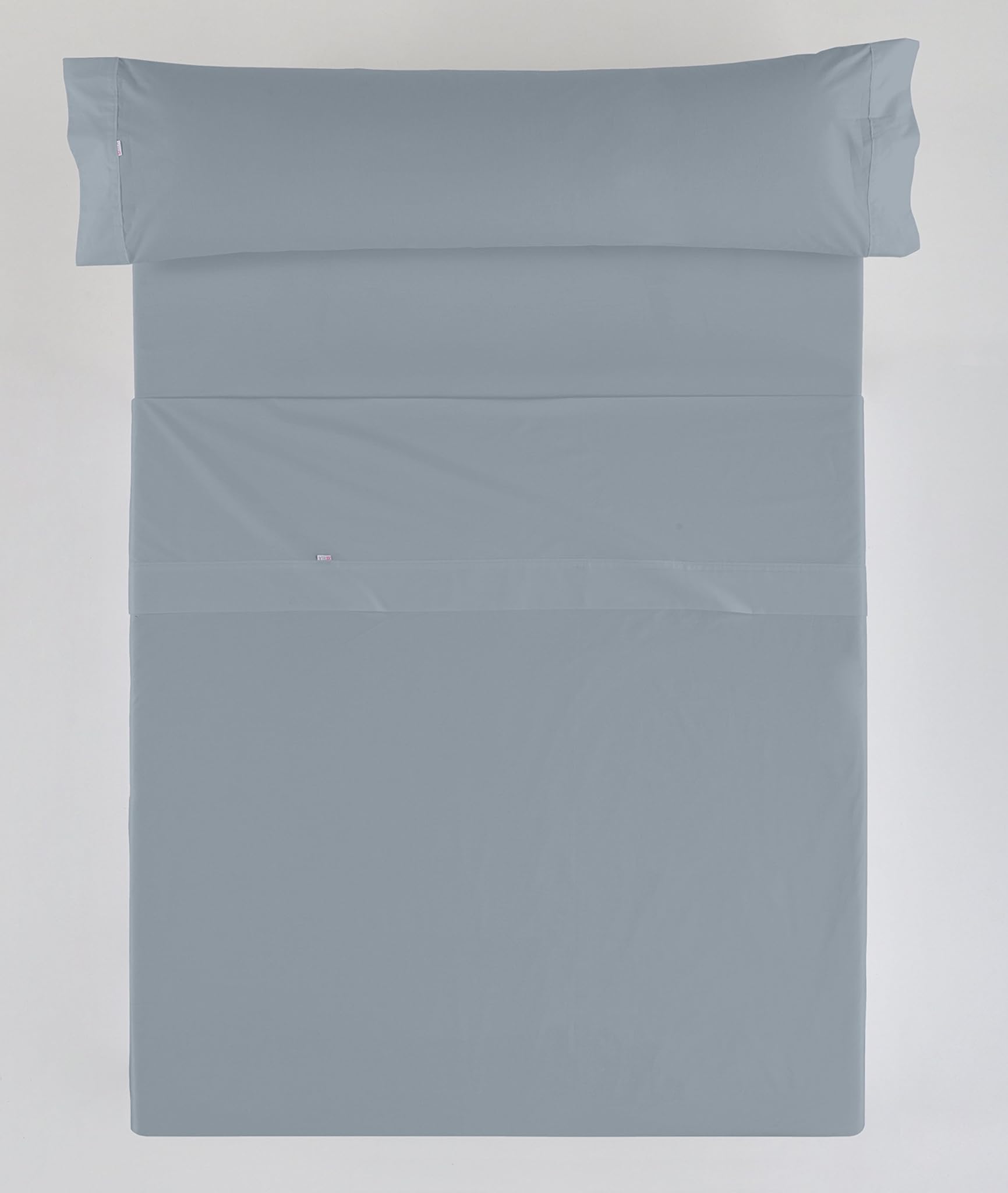 Juego de sábanas color acero Cama de 105 (3 piezas) - 100% algodón - 200 hilos