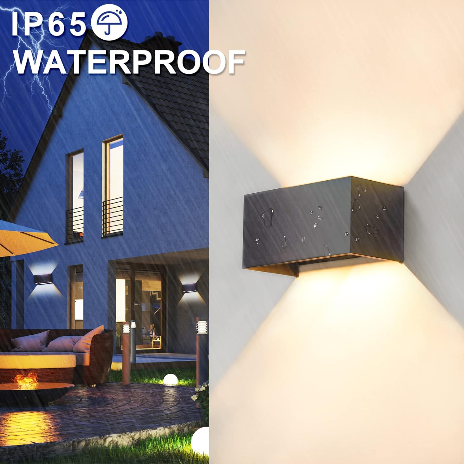 Celavy Applique da Parete LED IP65, Antracite - immagine 3