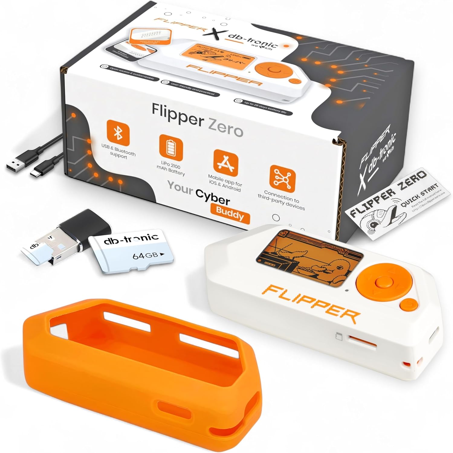Flipper Zero Set con Custodia e Scheda Memoria 64GB - immagine 1