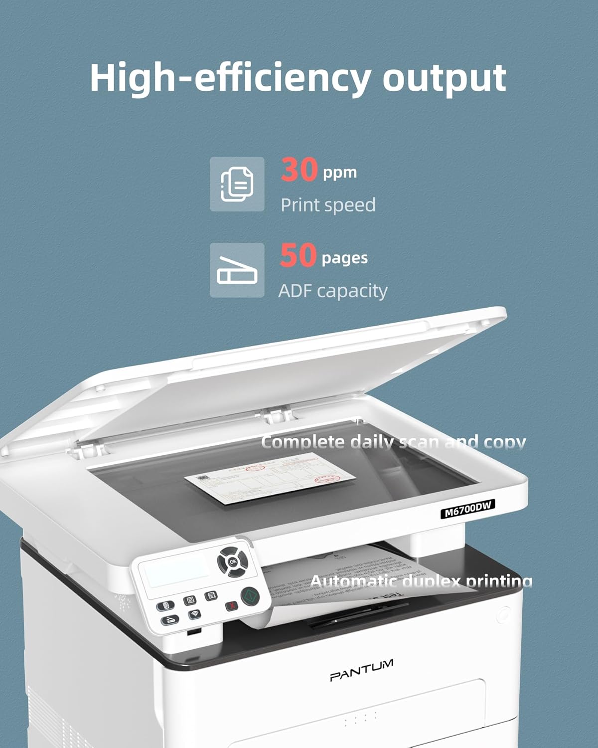 Pantum M6700DW Stampante Laser Multifunzione Monocromatica - immagine 4
