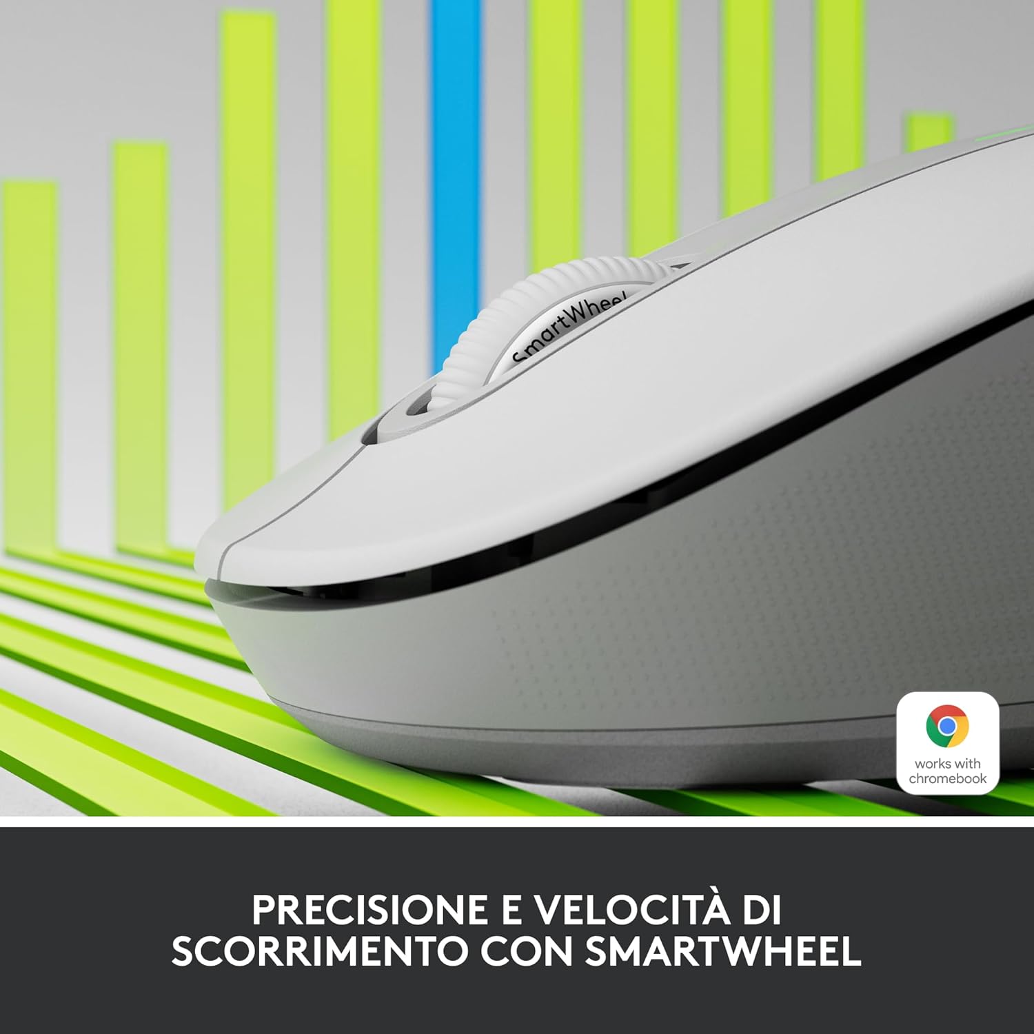 Logitech Signature M650 - Mouse Wireless, Bianco - immagine 3