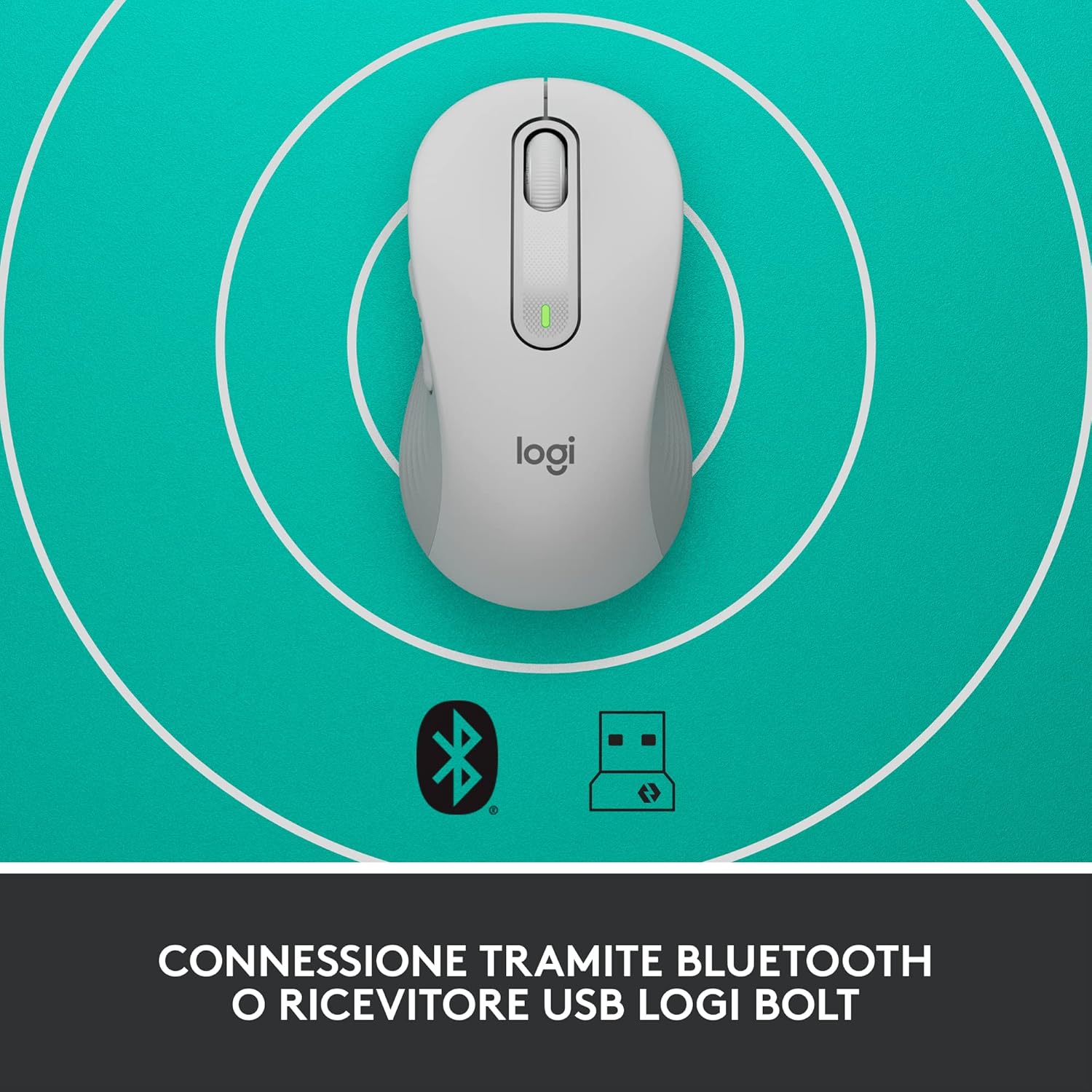 Logitech Signature M650 - Mouse Wireless, Bianco - immagine 8