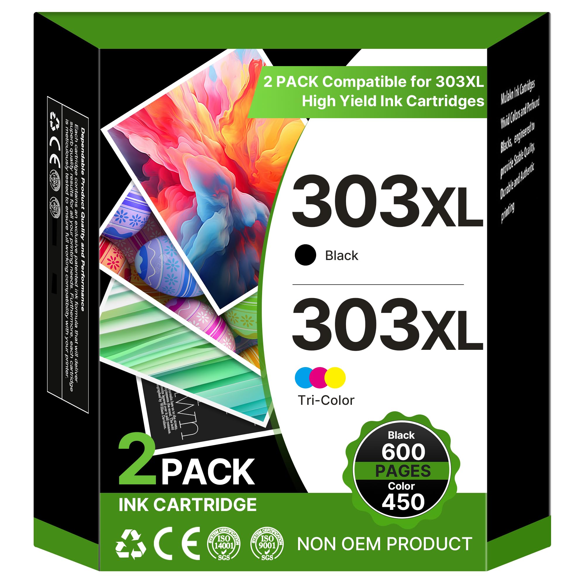 Washope Cartucce 303XL Nero e Colore 2-Pack