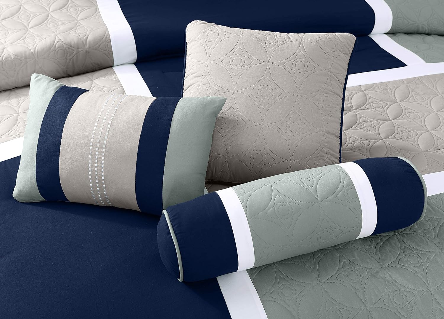 Chezmoi Collection Upland - Set Copripiumino Patchwork 7pz - immagine 3