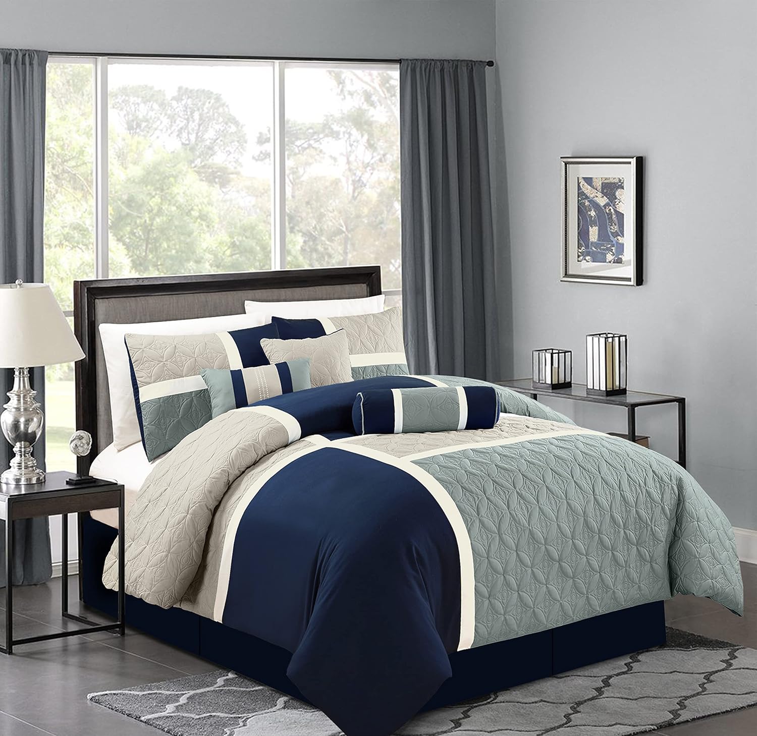 Chezmoi Collection Upland - Set Copripiumino Patchwork 7pz - immagine 6