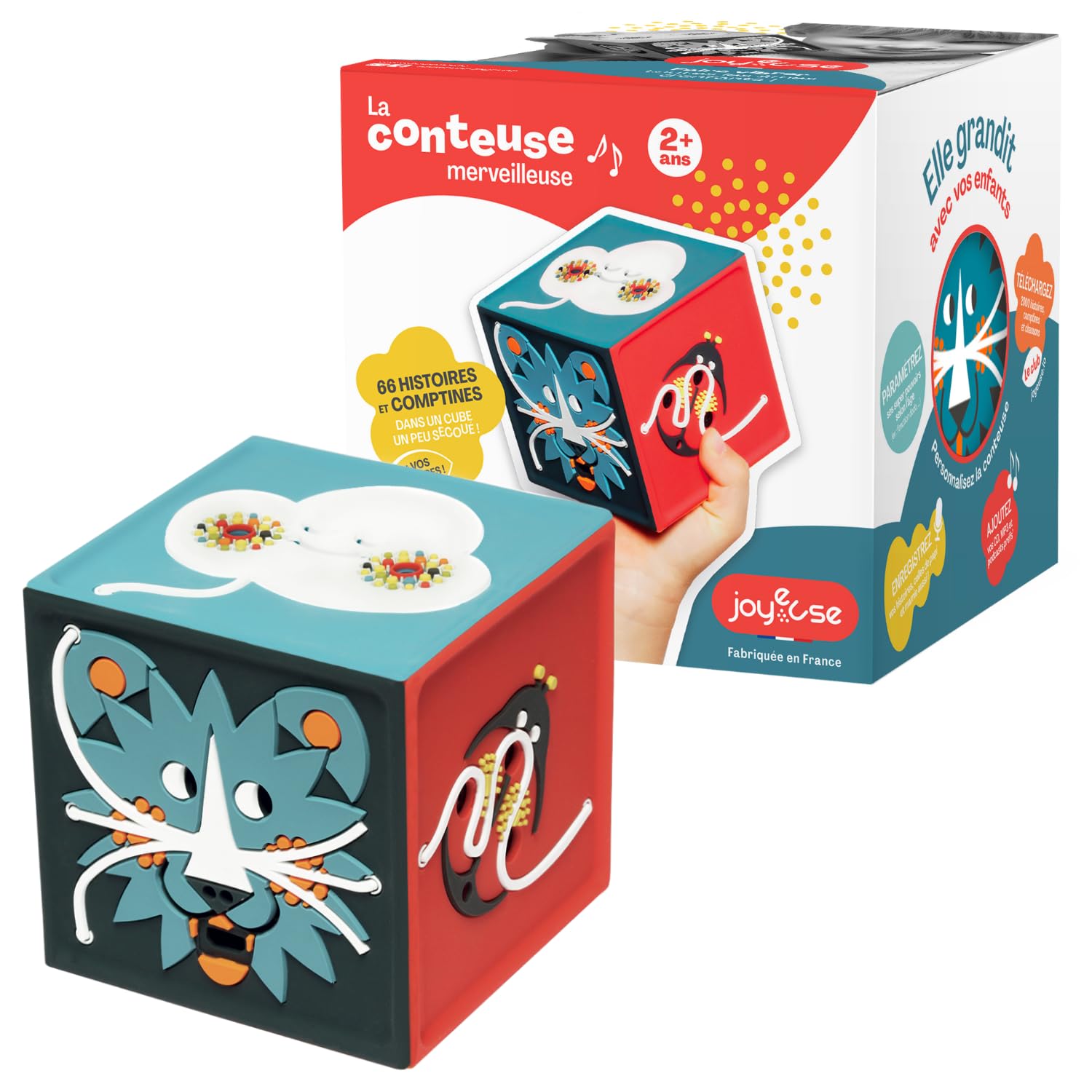 JOYEUSE - Cubo favoloso, Una scatola magica racconta storie per bambini da 2 a 7 anni - francese
