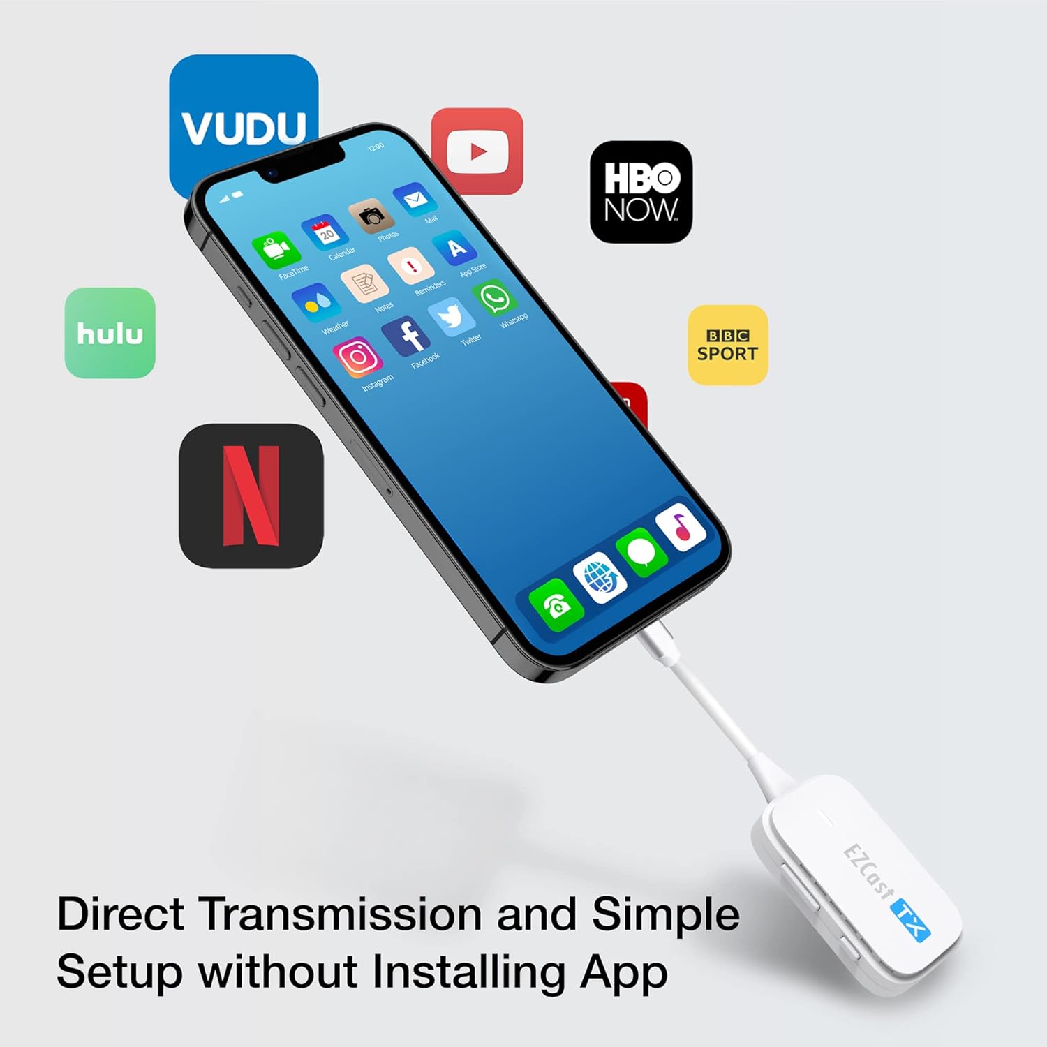 Ezcast Trasmettitore e Ricevitore USB C a HDMI 30m - immagine 5