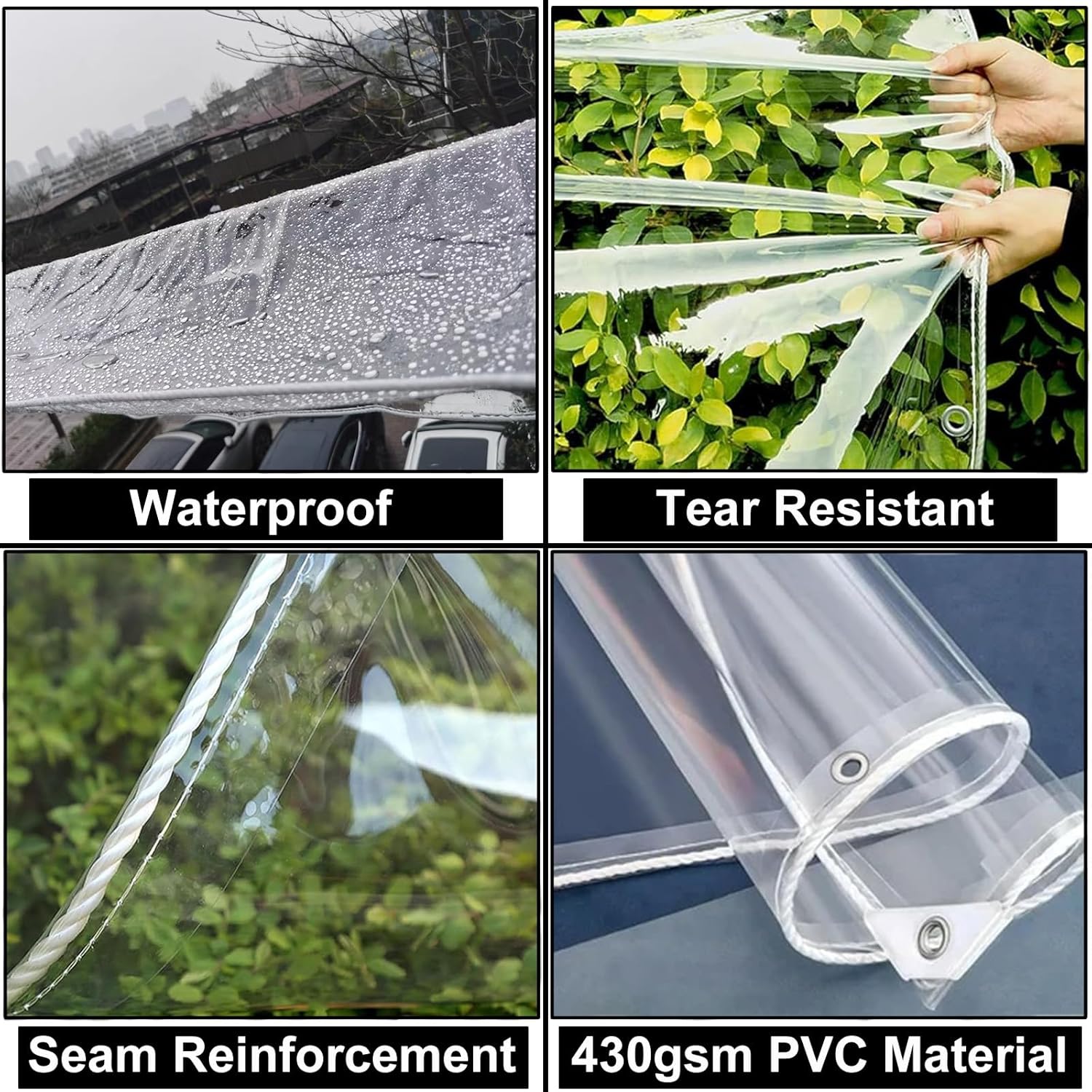 Begrit Telone Trasparente 2,5x2,5m con Occhielli - immagine 6