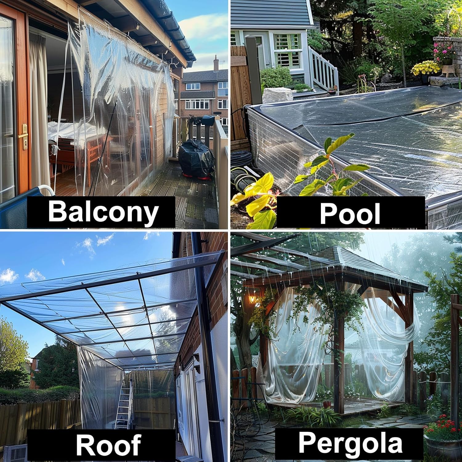 Begrit Telone Trasparente 2,5x2,5m con Occhielli - immagine 7